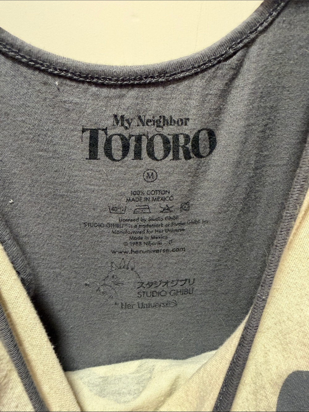 Hot Topic Gray and Cream Totoro Tank Dress - Picture 2 of 3